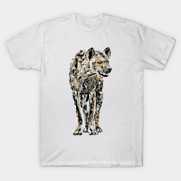 Spotted Hyena Watercolor Artwork for Hyena Fans T-Shirt by scotch